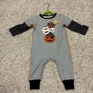 NWT Mud Pie Halloween Striped Kids One Piece 3/6mo